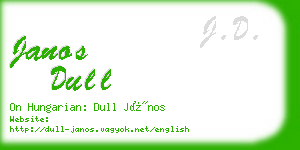 janos dull business card